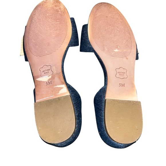 Talbots Denim Flats with Tortoise Accent - Picture 6 of 8